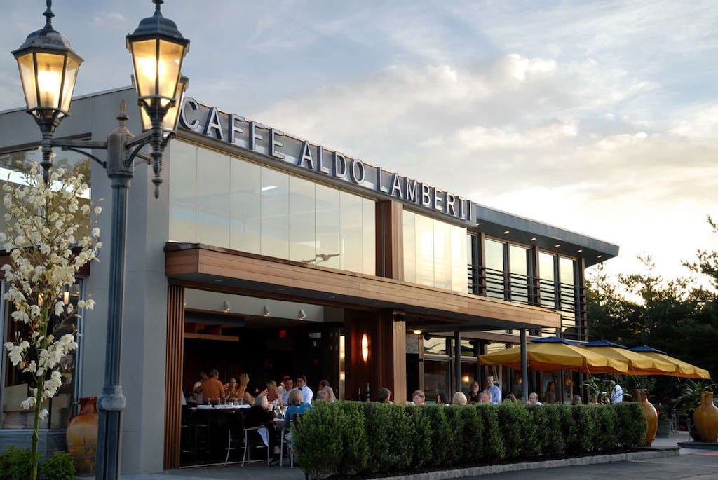 Outdoor dining in the Yellow Zone with A.D.