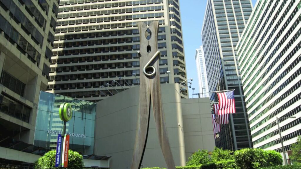 Claes Oldenburg, the artist of the Clothespin
